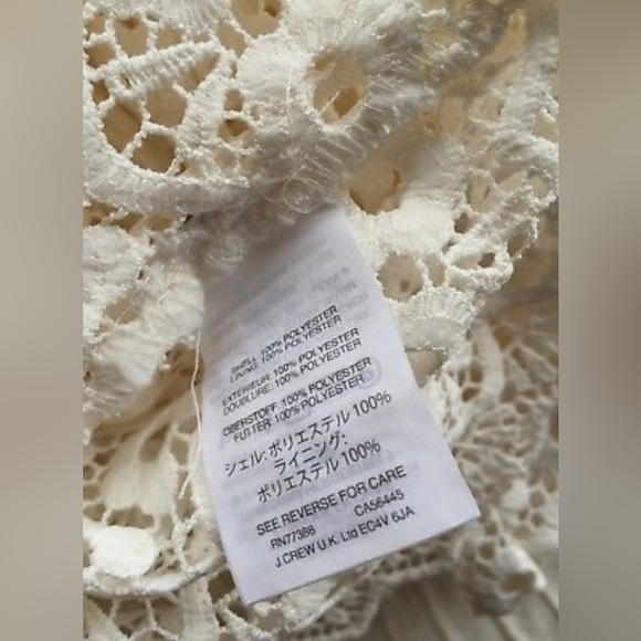 J. CREW Daisylace Bell-sleeve Top Blouse Ivory. Size 10P. - Picture 5 of 6